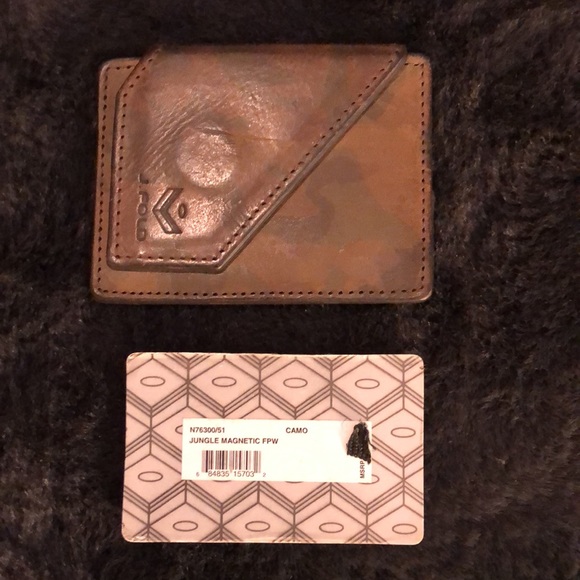 Vintage High End Leather Camo J-Fold. Jungle magnetic FPW. NWT - Picture 8 of 12